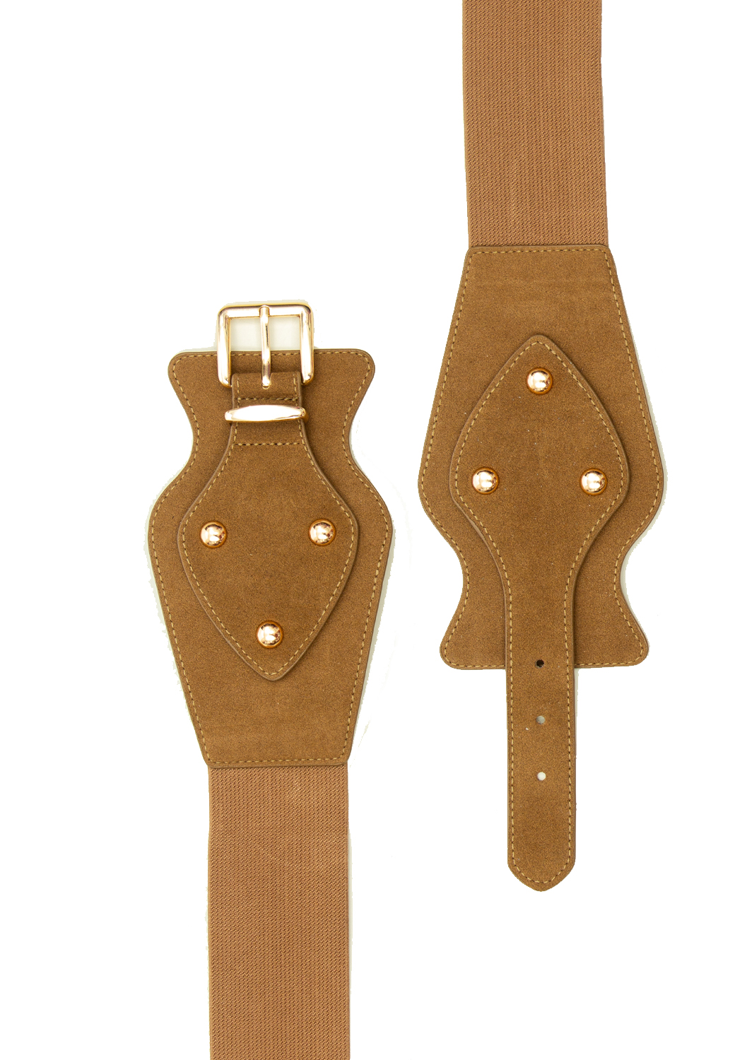 CINTURA ELASTICO+FAKE SUEDE C/3 BORCHIE 40%ELASTIC25%POLYESTER25%PU10%ME M PRC  
